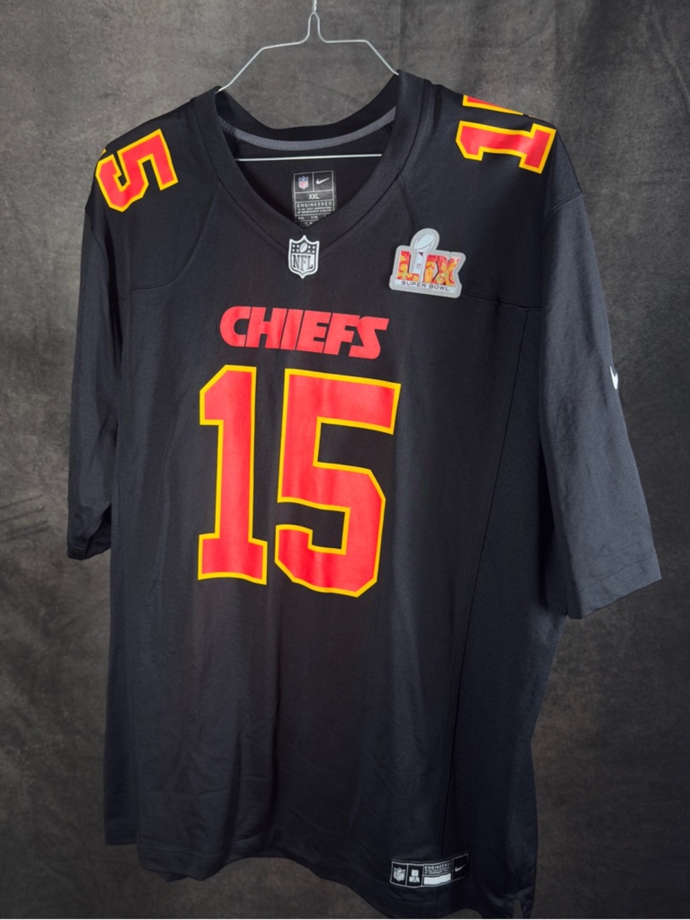 Nike Chiefs Patrick Mahomes #15 Football Jersey black